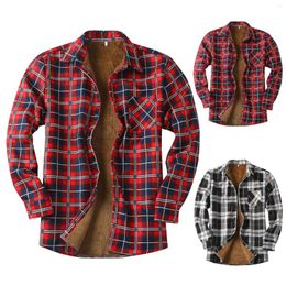 Men's Casual Shirts Men Button Down Shirt Flannel Plaid Slim Fit Long Sleeve Spread Collar Lightweight Tops Short T For