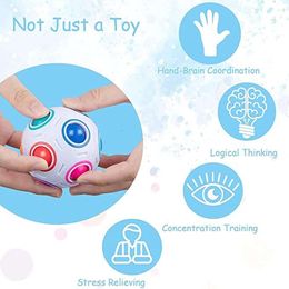 Magic Speed Ball Fun Stress Reliever Brain Teaser Color Matching 3D Puzzle Toy for Children Teen Adult