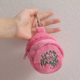 Purse Pink Mini Coin Pottery Wallet Earphone Rope Storage Bag Kawaii Spot Cute Plush Harris Portable Wallet Coin Bag Cake Bag Y240524