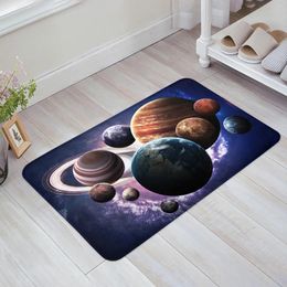 Carpets Universe Galaxy Planet Floor Mat Entrance Door Living Room Kitchen Rug Non-Slip Carpet Bathroom Doormat Home Decor