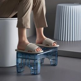 Bath Mats Bathroom Foot Stool Light Luxury Transparent Toilet Cushion Squat Pit Auxiliary
