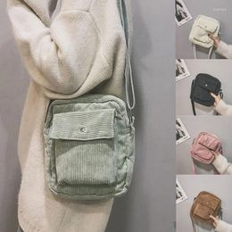 Shoulder Bags Corduroy College Style Bag Messenger Mini Crossbody For Women Student Girl Korean Version Flap