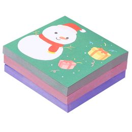 50 sheets Merry Christmas Memo Pad cute snowman Message Notes Decorative Notepad Note paper Memo Stationery Office Supplies