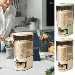 Storage Bottles Rice Grain Sealed Jar Container Lightweight Cereal Pet Food Dispenser With Scale Oat Cereals Bucket Flour Salt Box