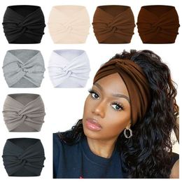 Hair Accessories Twisted Extra Large Thick Wide Headbands Turban Workout Headband Head Wraps for Women L2405