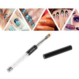 BQAN Ombre Brush UV Gel Nail Brush Rhinestone Handle Painting Pen Drawing Brush Gradient Black Nail Art Brush Pen Tools