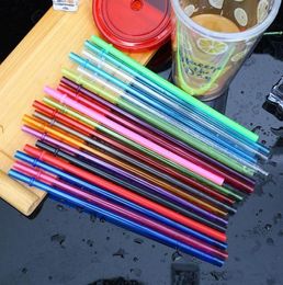 Disposable 2606mm Creative Diy Plastic Party Drinking 105inch Reusable Straws for Tall Skinny Tumblers Sn30869304241