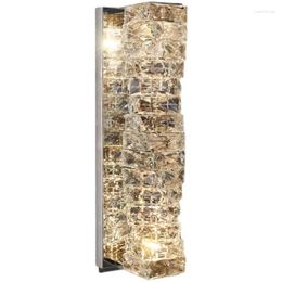 Wall Lamps Light Luxury Crystal Postmodern Bedroom Bedside Lamp El Hallway Living Room Background