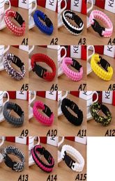 Unisex Outdoor Survival Bracelet Cobra Paracord Parachute Cord Bracelets Military Emergency Men Charm Bracelets3123495