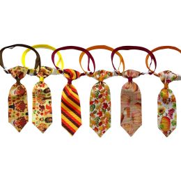 10pc Thanksgiving Pet Grooming Product Pumpkin Turkey Small Dog Cat Bowtie Necktie Small Dog Bowtie Holiday Grooming Accessories