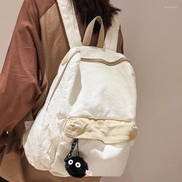 Backpack Girls Fabric School Bag Fashion College Student Women Soft Canvas Female Laptop Travel Kawaii Ladies Backpacks