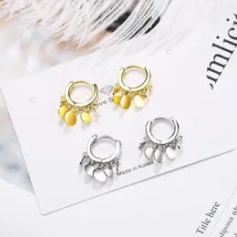 Stud Earrings Gold Colour Earring Silver Round Earing For Women Korea Party Jewellery Femme Pendientes