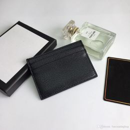 wholesale fashion black Card Holders woman small wallet men Designer pure Colour Pebble leather luxury with box G wallet 285V