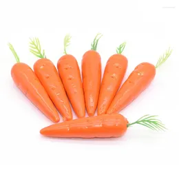 Decorative Flowers 25/50pcs Mini Carrot Artificial Plastic Foam Fruits And Vegetables Easter Ornament Home Party Decoration Simulation Fake