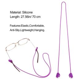 1PC Adjustable Silicone Eyeglasses Straps Sunglasses String Ropes Glasses Chain Sports Band Holder Elastic Anti Slip Cords