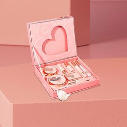 9Pcs Full Cosmetic Palette Makeup Set Gift Box Blush Tanabata ValentineS 240524