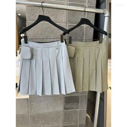 Gym Clothing Golf Women's Short Skirt 2024 Spring Letter Printed Pleated Half