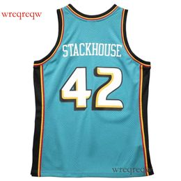 ed basketball jerseys Jerry Stackhouse 1998-99 mesh Hardwoods classic retro jersey Men Women Youth S-6XL