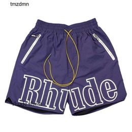 Designer Shorts Rhude Shorts Summer Fashion Beach Pants Men High Quality Street Wear Red Blue Black Purple Pants Mens Short Us Siize S-xl 581