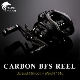 TSURINOYA 2 Spools DARK WOLF 50 Ultralight 151g BFS Baitcaster Carbon Saltwater Baitcasting Reel For Perch Trout Pike Fishing 240522