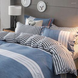 Bedding Sets Dream NS Set Blue Black Geometric Star Pattern Home King Duvet Cover Pillowcase Warm Soft Bedroom