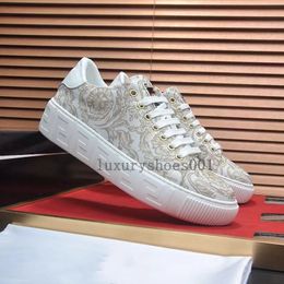 Allover Greca Sports Schuhe Männer Muster Logo Modenshow Muster Cover Canvas Paar Büro Freizeitschuhe Low Top Designer Mode Canvas Schuhe 5.23 01