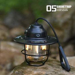 Camping Pine Cone Lamp Outdoor Lighting Barn Lantern Ultra-Long Life Battery Charging Ambience Light Tent Light 240524