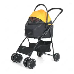 Cat Carriers Pet Trolley Outing Portable Foldable Separation Small And Medium-Sized Dogs Outdoor Car Cage Pour Chat