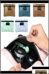 Outdoor Bags Sports Outdoors Delivery 2021 Smoking Smell Bag Pu Tobacco Pouch With Combination Lock For Herb Odor Proof Stash Cont7638346