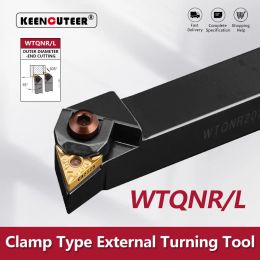 WTQNR2020 WTQNR2525 WTQNR3232 External Turning Tool WTQNR WTQNL Lathe Bar Turning Holder CNC Cutting Tool Cutter Bar