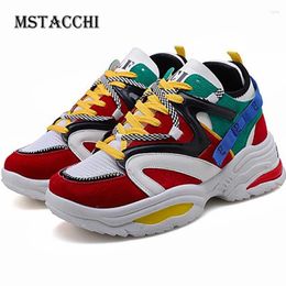 Fitness Shoes MStacchi 2024 Trend Colour Mixture Men Sneakers Mesh Breathable Non-Slip Wear-Resistant Male Sports Comfortable Dad