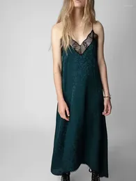 Casual Dresses Women Slip Dress 2024 Silk Leopard Jacquard Midi Or Camisole