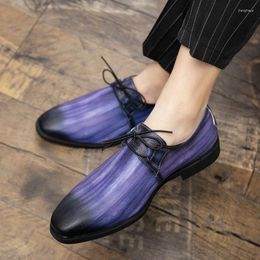 Casual Shoes All-match Leather Men's Business Pointed Toe Mens Male Prom Evening Long Dresses Footwear