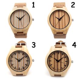 2015 Neueste Bambus Uhr Analoge elegante Unisex -Holzwachen lässige Quarz -Handgelenkwache für Männer Frauen Geschenke anpassen OEM 3125
