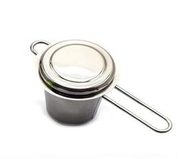 2021 Teapot tea strainer with cap stainless steel loose leaf tea infuser basket Philtre big with lid3317606