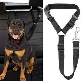 Dog Collars 2-in-1 Nylon Adjustable Safety Belt Collar Pet Accessories Car Rope Rear Seat Traction Supplies