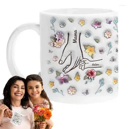 Mugs Coffee Cup For Mom Floral Mug Mother's Day In Ceramic Beverage Container Home Dining Juices Chocolate Milk