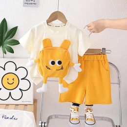 Clothing Sets Toddler Summer Set 2024 Luxury Cartoon Short Sleeve T-shirts And Shorts Infant Boys Clothes Outfits 2PCS Baby Boutique