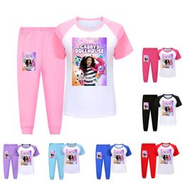 New Kids Pyjamas Set Gabbys Dollhouse Clothes For Girls Boys Costume Pamas Baby Pijama Suit Sleepwear Toddler Nightwear Pants L2405