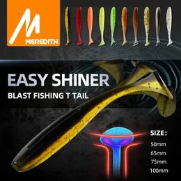 MEREDITH Easy Shiner Fishing Lures 50mm 65mm 75mm 100mm Wobblers Carp Soft Silicone Artificial Plastic Baits 240522