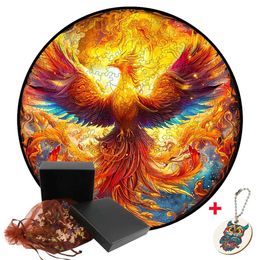 Puzzles Unique Colourful Golden Phoenix iJigsaw Puzzle for Adults DIY Wooden Crafts Family Educational Interactive Games Birthday Gifts Y240524