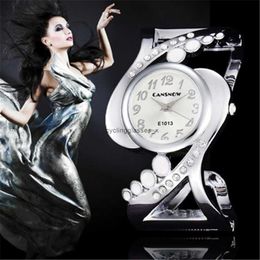 Женские часы открытые кнопки браслет модные часы персонализированный дизайн алмаз инкрустации женщин