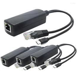 Computer Cables 4-Pack 5V Poe Splitter 48V To 2.4A Adapter With Micro-USB Plug For IP Camera Tablets Raspberry Pi And More