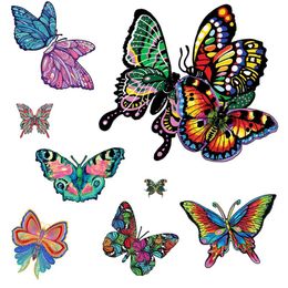 Puzzles Jigsaw Wooden Puzzle Lively Butterfly Irregular Wooden Puzzle With Wooden Box Educational Toys For Children Brain Trainer Diy Y240524