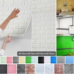 Wall Stickers Foam 3D Self Adhesive Wallpaper Panels Home Decor Living Room Bedroom House Decoration Bathroom Soft Sticker