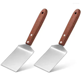 Plates Brownie Biscuit Shovel Stainless Steel Heavy Duty Small Metal 2Pcs