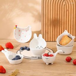 Plates Pack Of 5 Ceramic Small Bowls Animals Dipping Set Soy Sauce Dish Cups Side Dishes Ramekins Snack