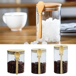 Storage Bottles Overnight Oats Bottle Spoon Coffee Bar Station Organiser Kitchen Supplies Glass Jar Airtight Food Clear Container