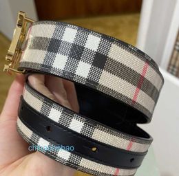 Designer Borbariy belt fashion buckle genuine leather belt 85 off Shopping Mad Womens Gold Buckle Plaid Belt 80524821