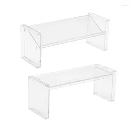 Decorative Plates Dresser Display Stand Multi-cell Box Cosmetic Storage Holder Transparent Stackable Vanity Table Organizer Shelf For Home